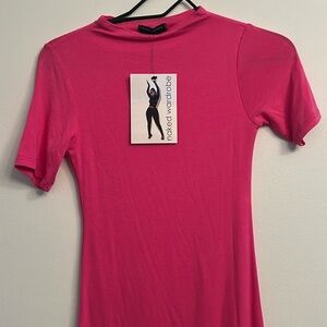 Naked Wardrobe Pink Mini Tee Shirt Dress